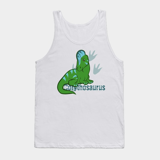 Cute Corythosaurus Tank Top by SakuraDragon